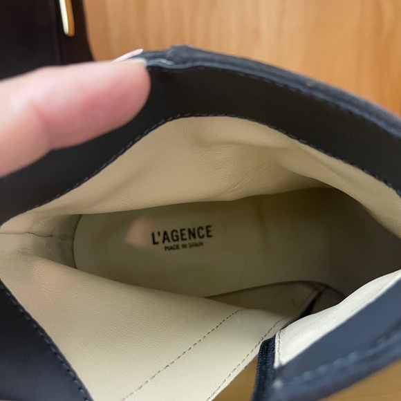 NEW L'Agence Dark Grey Jeanne II Block Heel Bootie, Size 38.5 - Picture 8 of 8